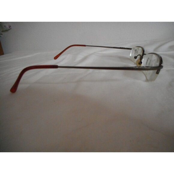 Unisex partial rimless bronze metal eyeglasses glasses frames (with lenses) #2 - Picture 2 of 7
